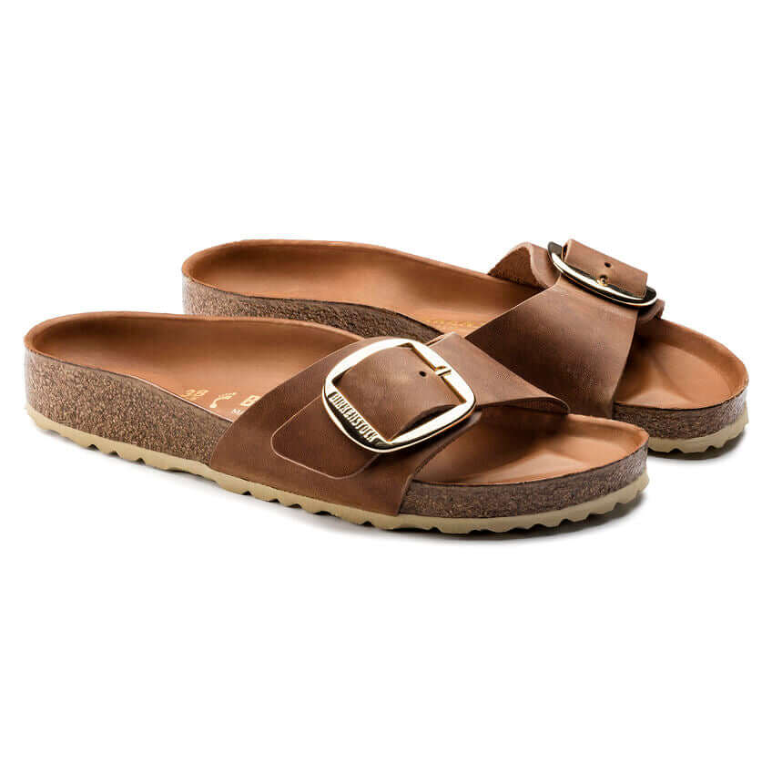Birkenstock Madrid Big Buckle Cognac Oiled Leather - immagine 4