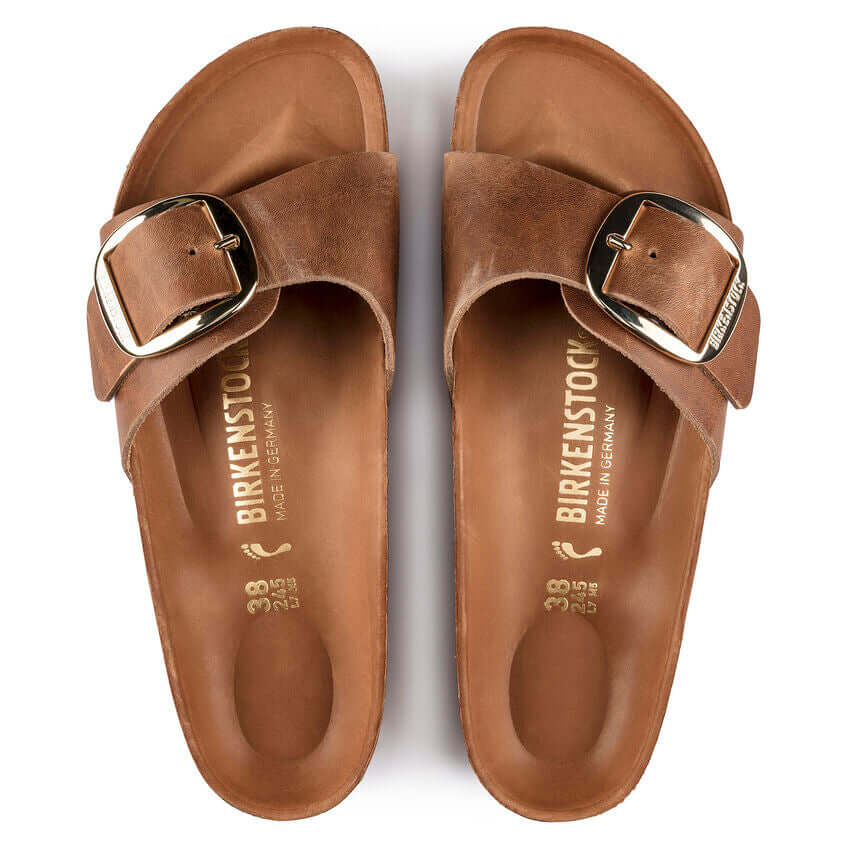 Birkenstock Madrid Big Buckle Cognac Oiled Leather - immagine 6