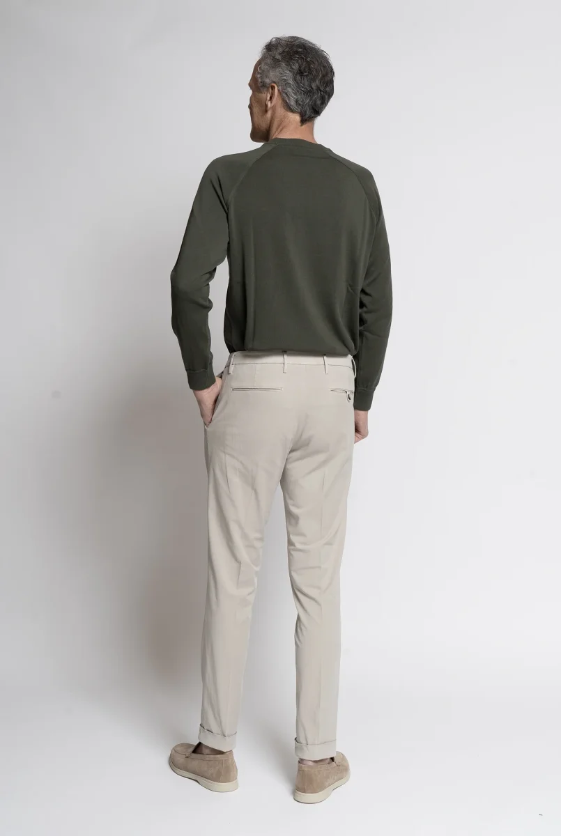 Maglia Girocollo in Cotone Verde Militare - immagine 6