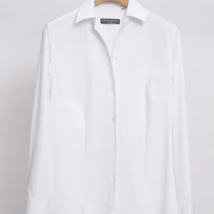 Camicia Donna No Stiro Stretch Slim Fit Bianco