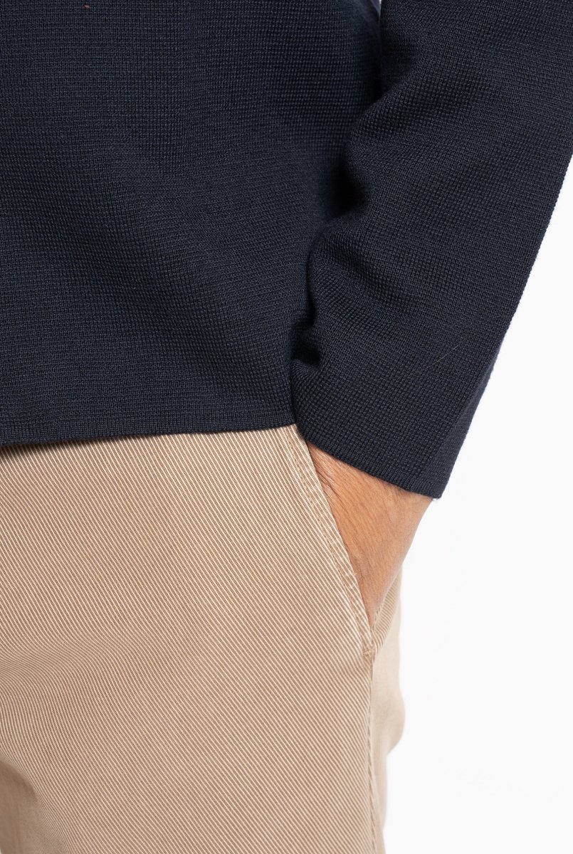 Giacca in Maglia in Lana Merino Navy - immagine 3