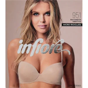 Reggiseno a balconcino imbottito INFIORE art. 951 serie micro riciclata