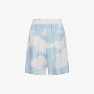 Bermuda in twill di seta Archive Clouds