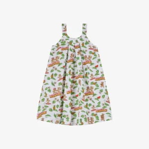 Abito in popeline di cotone Moschino Teddy Bear