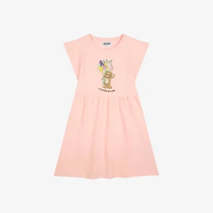Abito in piquet di cotone Moschino Teddy Bear