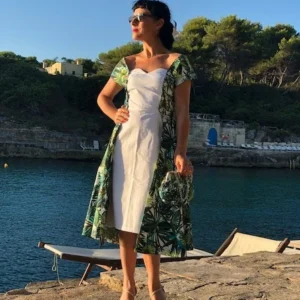 Abito Kelly Double in gabardine di cotone vintagestyle anni 50