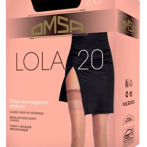Calza autoreggente 20 den in filanca Omsa art. LOLA- conf. 5 pezzi