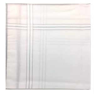 Set 3 fazzoletti Perofil fondo bianco riga piccola ai bordi
