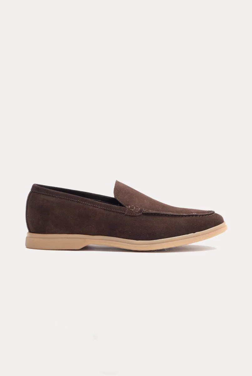 Mocassino suede Moro