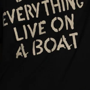 T-shirt drop everything live on a boat